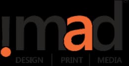 iMad logo: design, print, media, Jaipur